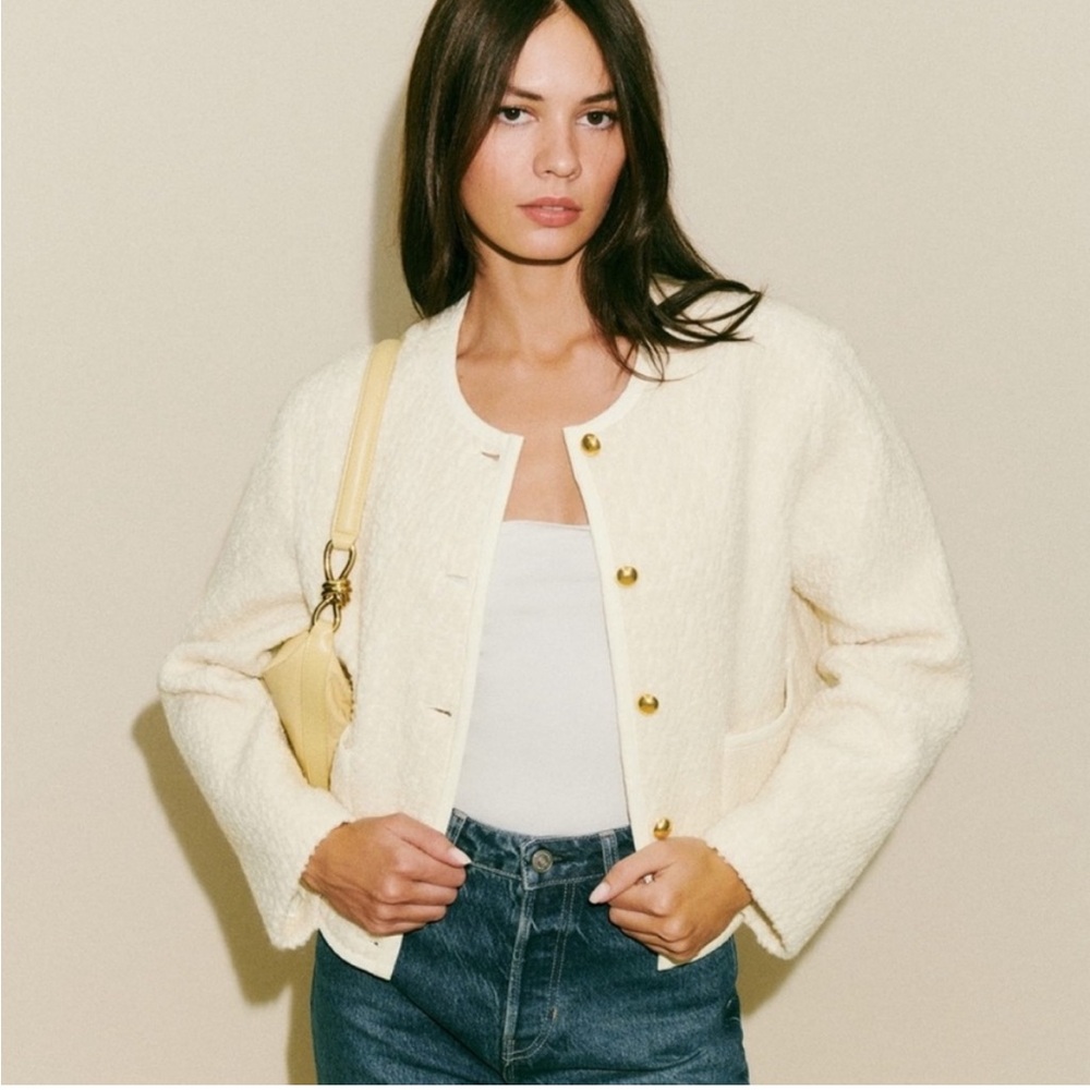 Reformation Dale Cropped Jacket NWOT